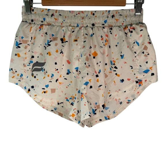 Fabletics Pants - Fabletics Womens S Running Shorts Full Speed Mid Confetti Print Lined Activewear